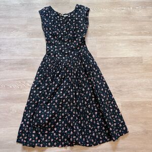Starina Vintage Cotton Floral Dress-Size M